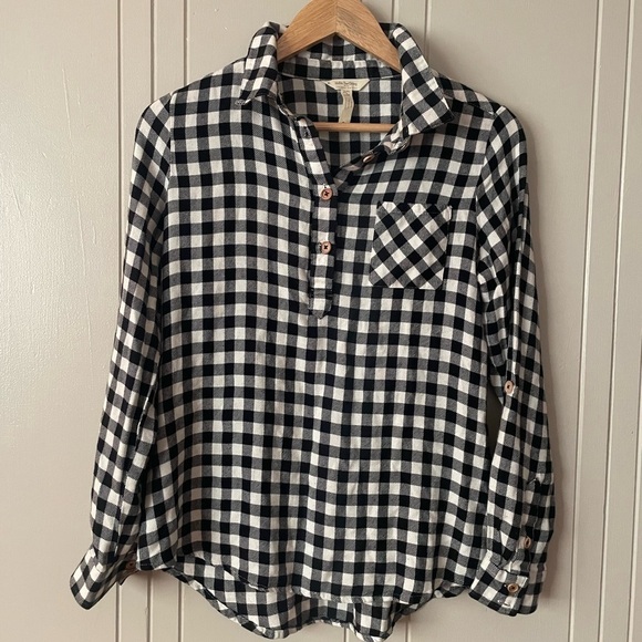 Matilda Jane Tops - Matilda Jane with Joanna Gaines Flannel Pop Over Shirt size Small